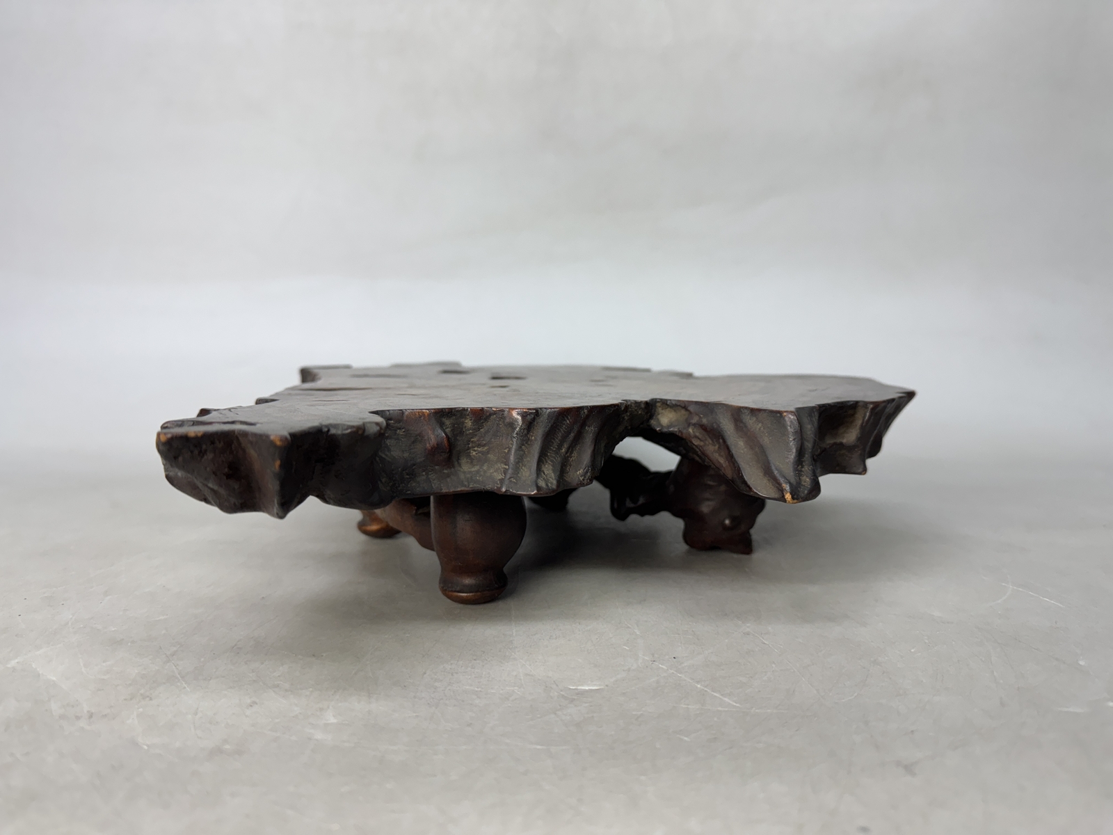 Y8986 FLOWER STAND wooden legs Tamamoku natural wood Japan antique ikebana decor