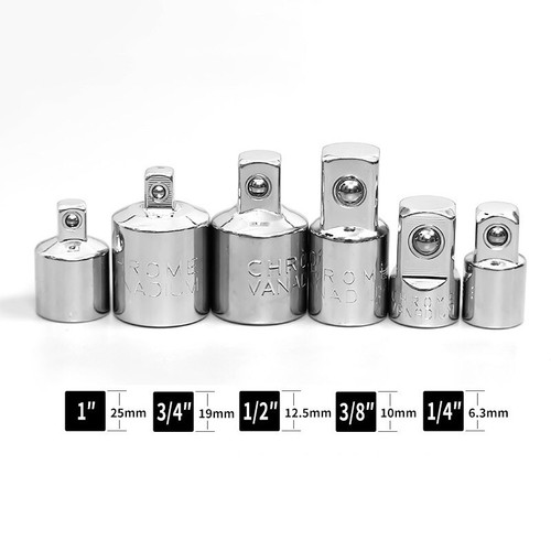 Adattatore chiave a bussola 1/4 3/8 1/2 femmina a maschio 45# acciaio chiave ute - Picture 10 of 64