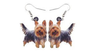 Yorkshire-Terrier-Dog-1-034-Drop-Dangle-Acrylic-Earrings-Light-Weight-Yorkie