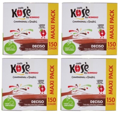 600er-Pack Caffè Cialde Kosè By Kimbo Deciso,Kaffeepads 44mm,Einzeln Verpackte