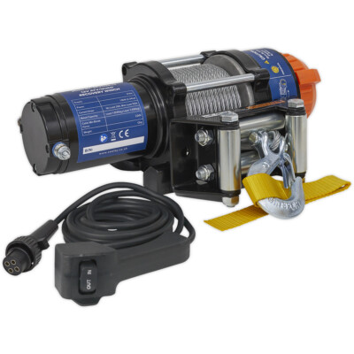12V ATV Quadbike Bergungswinde - 1135kg Schnurzug - Schwerlastgehäuse