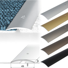 2.7m  ANODISED ALUMINIUM DOOR FLOOR BAR-EDGING TRIM-THRESHOLD PROFILE -49mm