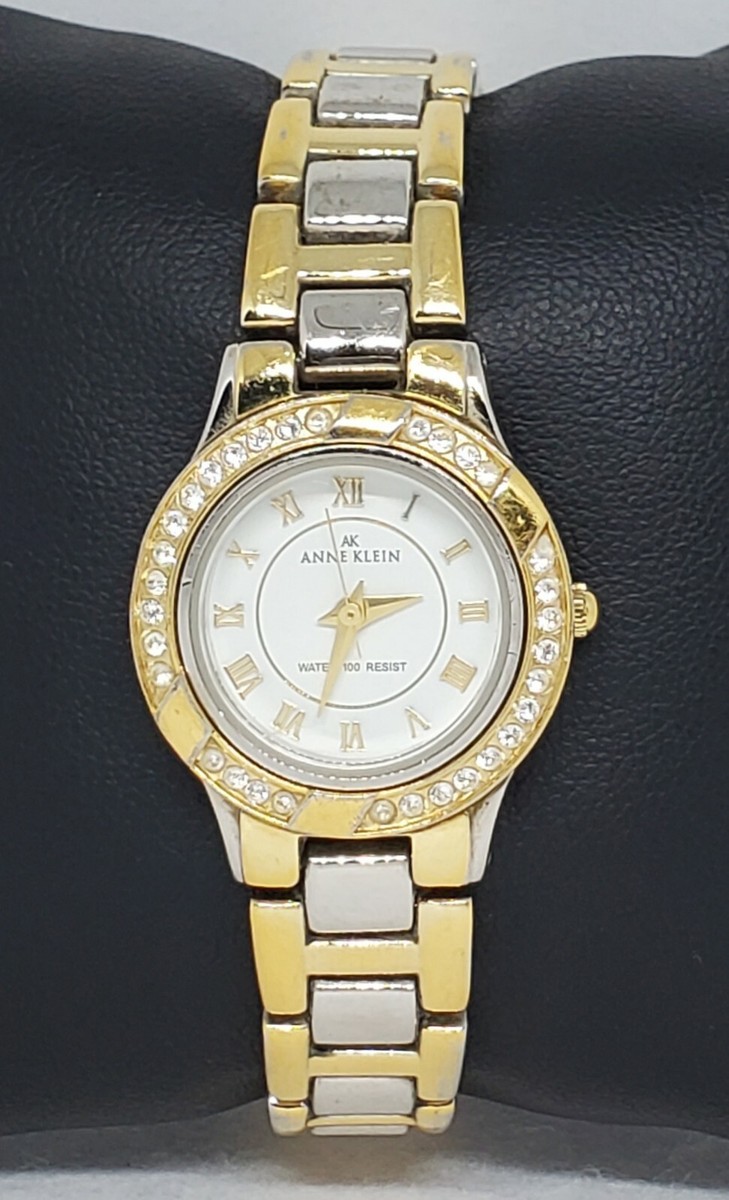 Ladies Anne Klein Stainless Steel Two Tone White Dial Analog Watch 10/5439  C9