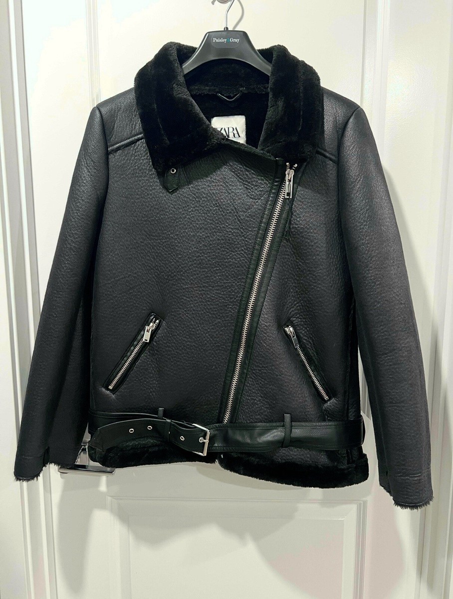 ザラ DOUBLE-FACED JACKET 黒 レザージャケット Rodeo – ZARA - Zara DOUBLE FACED JACKET
