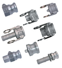 CAMLOCK ALUMINIUM COUPLINGS/PLUGS, TYPE A B C D E F, FEMALE, MALE, HOSETAIL