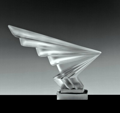 Art Deco Glass Car Mascot ' Flesh ' Hood Ornament Sculpture 1930' H.Hoffmann