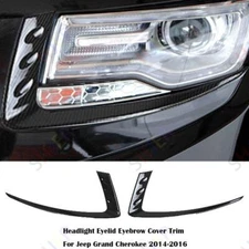 For Jeep Grand Cherokee Carbon Fiber RT-TCZ Car Headlight Eye Lid Cover Eyebrows