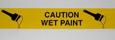 40 ft 12.5 metre Heavy Duty Caution Wet Paint Black Yellow Banner Tape