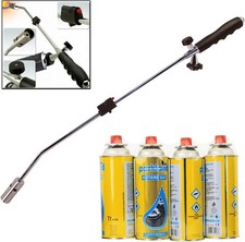 Gas Burner Blaster Weed Wand Blowtorch Garden Torch Weeds Killer + 4 Gas Refills
