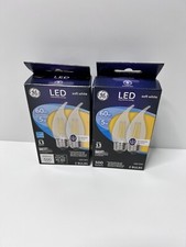 Lot of 2 GE LED Soft White Decorative Clear Finish Dimmable Bulbs 2 per Pack