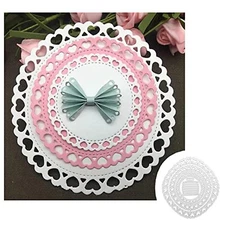 Heart Border Rosette Edge Metal Die Cuts, Heart Rosette Edge Cutting Dies Cut...