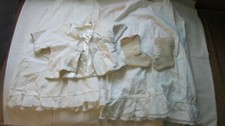 Lot of 4 Antique Baby Gowns Booties  Jacket GC