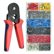 Ferrule Crimping Tool Kit AWG 23-7 Self-Adjustable Ferrel Crimper Kit wit1200PCS