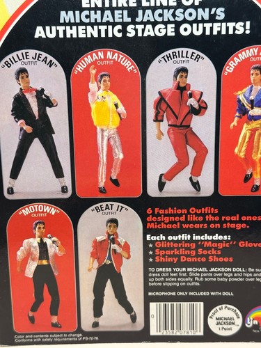 Vintage 1984 LJN Michael Jackson “Thriller” Outfit #7810 **Factory-Sealed** - Picture 5 of 8