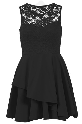 Black Skater Dress Size 8) | eBay