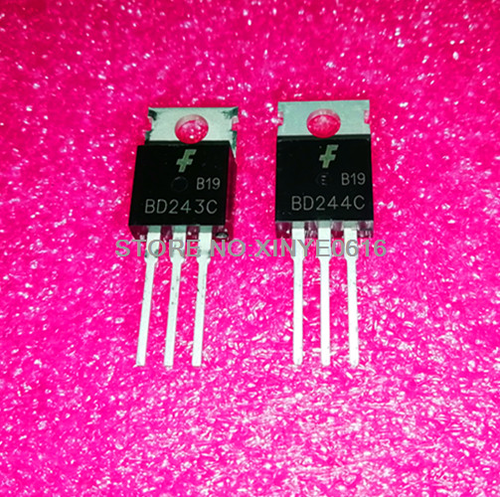 Hot Sell 5PAIR/10PCS NEW BD243C + BD244C 6A 100V TO-220 NPN + PNP ...