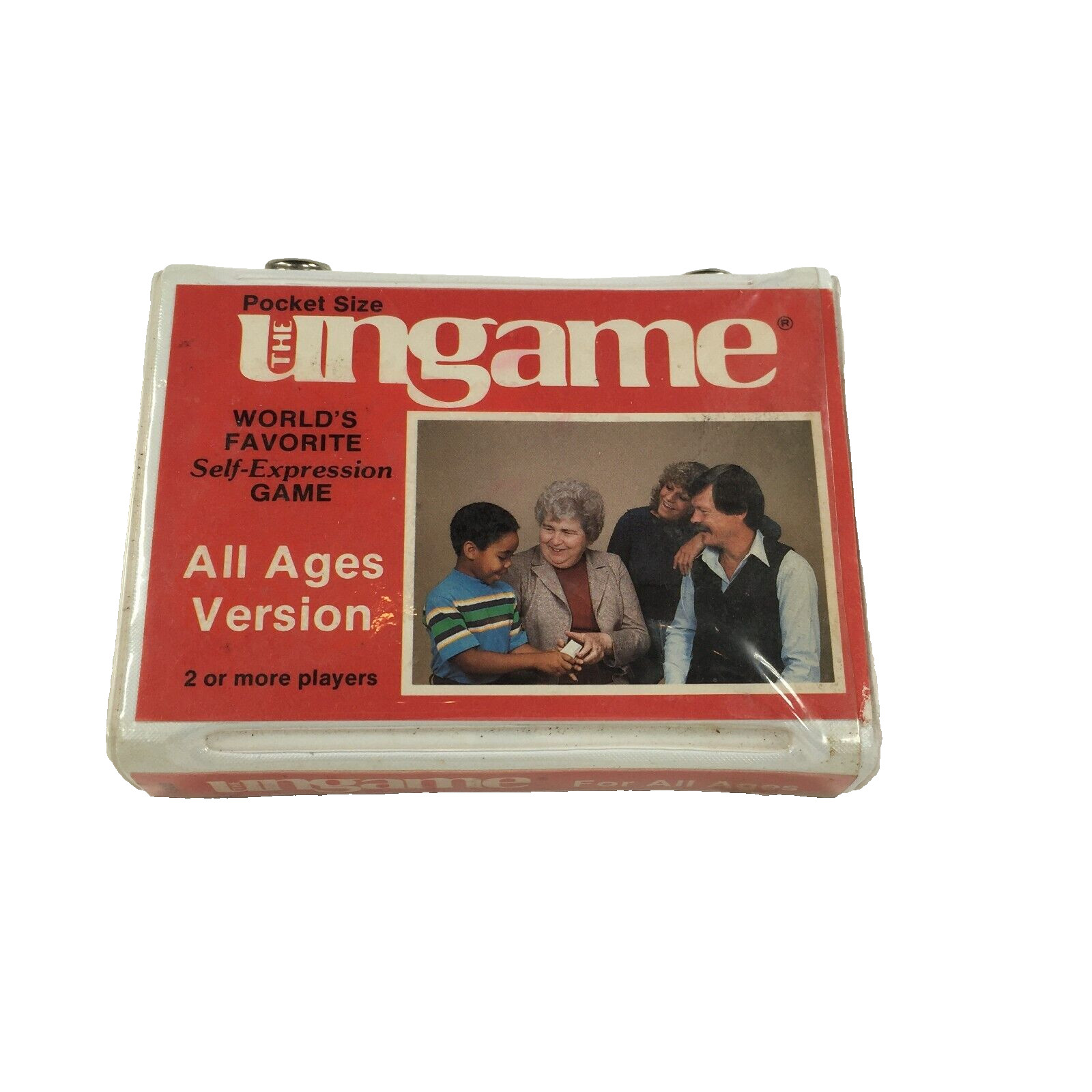 1980s Pocket Size The Ungame-All Ages Version in White Vinyl Case Group Game