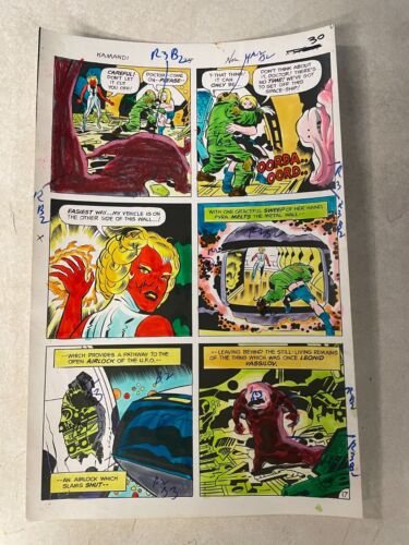 Kamandi #35 ART original color guide 1975 KIRBY PYRA MELTS METAL UFO CREATURE - 第 1/2 張圖片