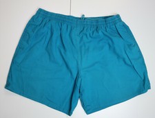 VINTAGE MEN'S BLUE SWIM TRUNKS - SWIMSUIT - BASIC EDITIONS - SIZE XL