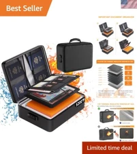 Portable 5200°F Fireproof & Waterproof File Organizer - 8 Layers for All Needs