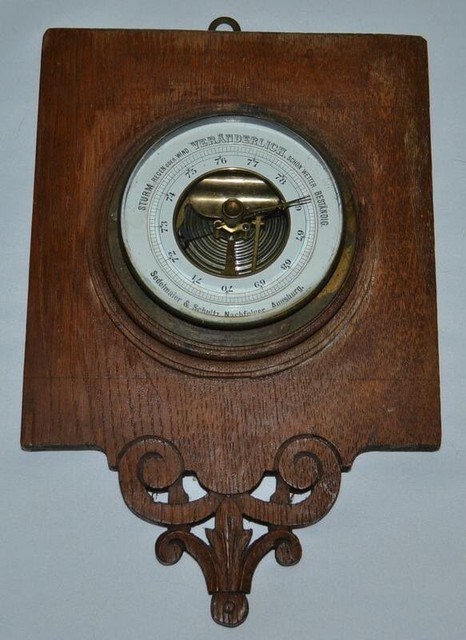 Antique Barometer Wall Wood Decor German Veränderlich Augsburg Rare Old 20th Antique Barometer Wall Wood Decor German Veränderlich Augsburg Rare Old 20th