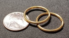 (2) Brass Rounded 1 Inch(25mm) Split Ring Rounded Key Rings Key Holders