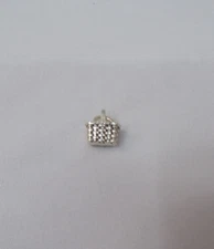 Vintage Sterling Silver Holiday Basket Charm for Bracelet Brown County Basket C