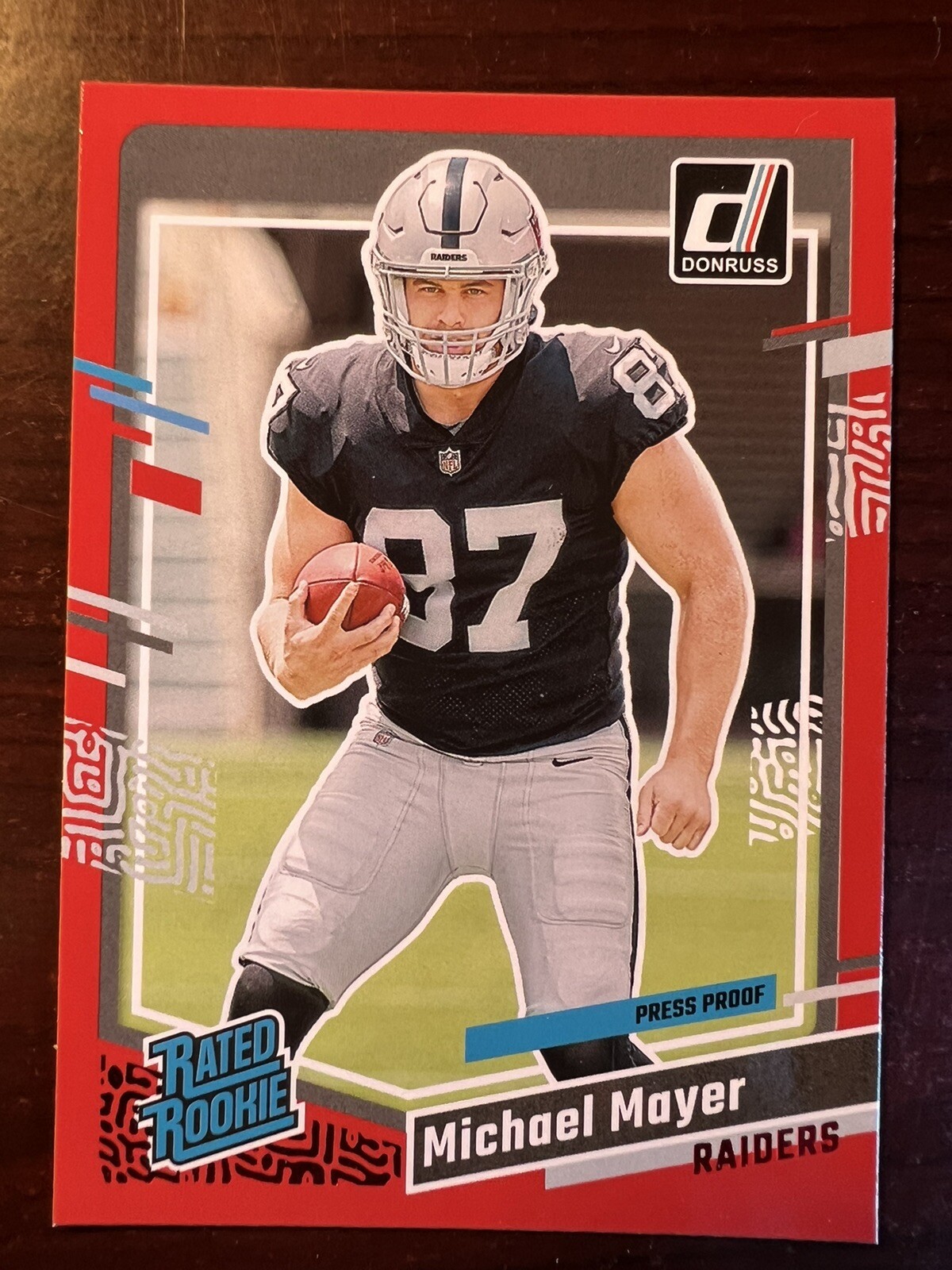Michael Mayer Rated Rookie Red Press Proof - 2023 Panini Donruss #361 - Raiders