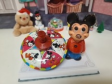 Vintage Walt Disney Mickey Tin Spinning Top 1...