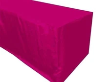 8' ft. Fitted Polyester Table Cover Trade show Booth party Tablecloth Hot Pink