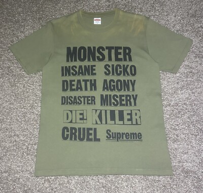 Supreme / Tシャツ/M/コットン/GRY Supreme Men's T-Shirt MONSTER GRAPHIC TEE (FW21T14) Light Olive S