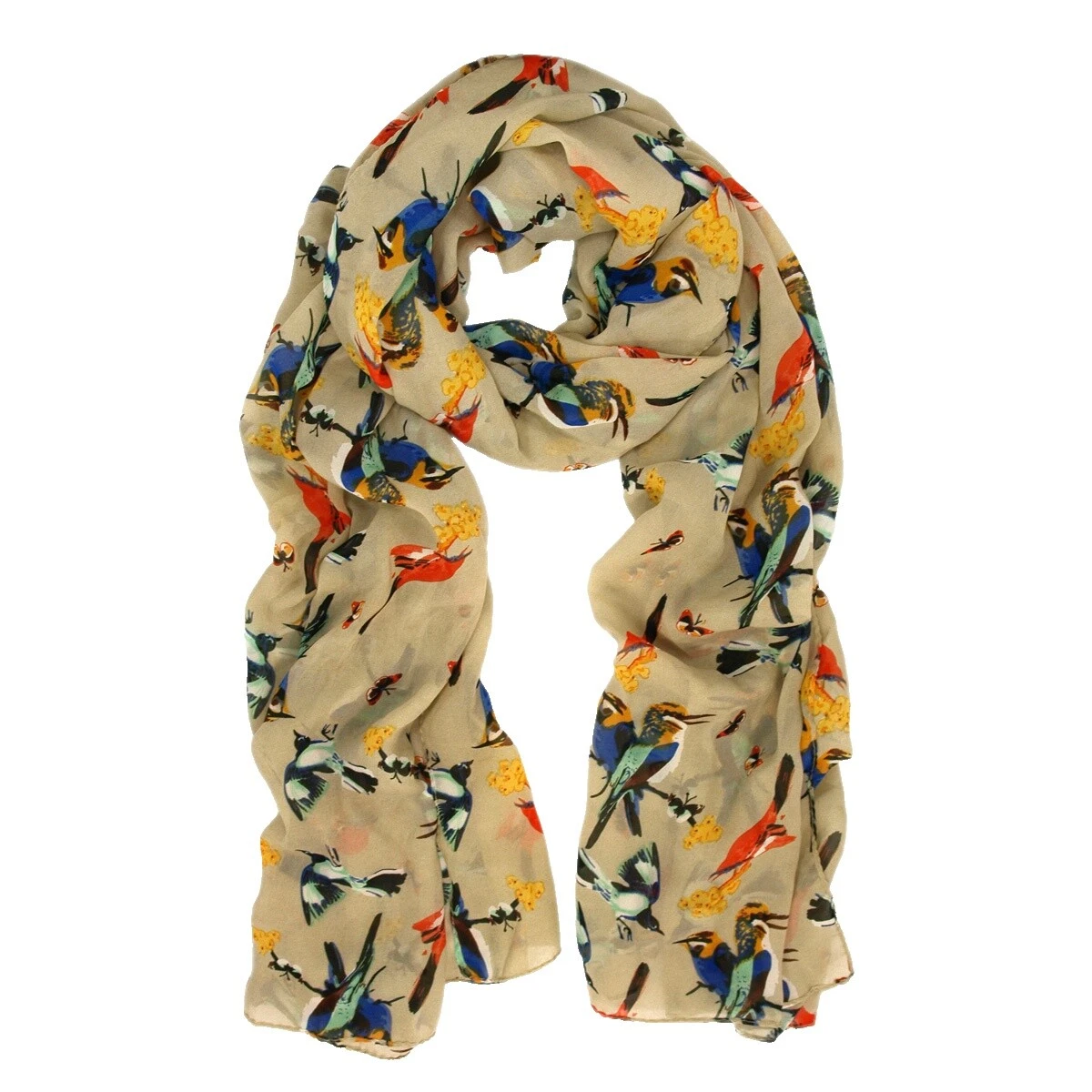 Poliéster Bufandas y estolas Pájaro Estampado Animal para Mujer