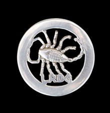 Insignia de gorra de largo alcance Desert Group plateada con sello