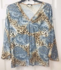 Fashion Bug Babydoll Top Sz 14/16 1X Leopard ...