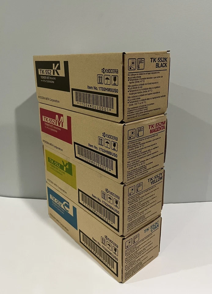 Kyocera Mita TK-552 подлинный тонер набор из 4 KMCY для FSC-5200dn новый - Изображение 4 из 4