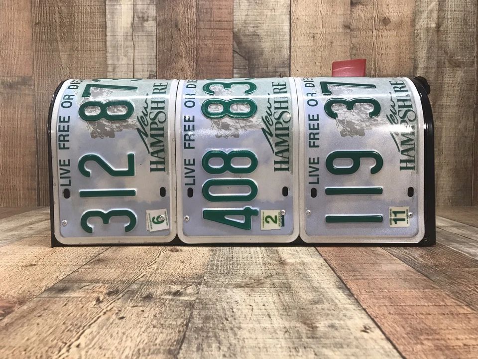 New Gibraltar Mailbox Customized with License plates from New Hampshire - Image 4 of 4