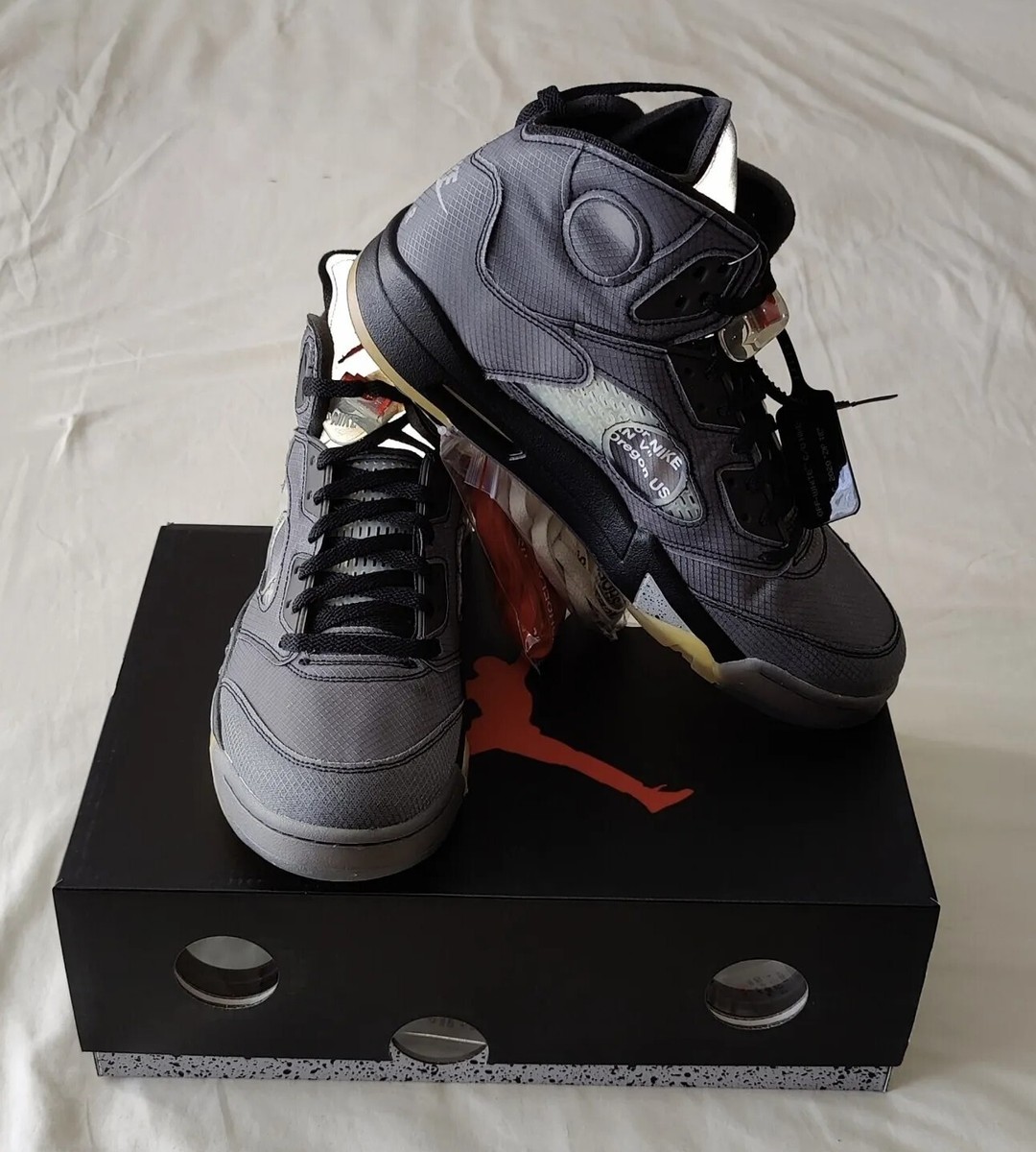 aj5 off white black