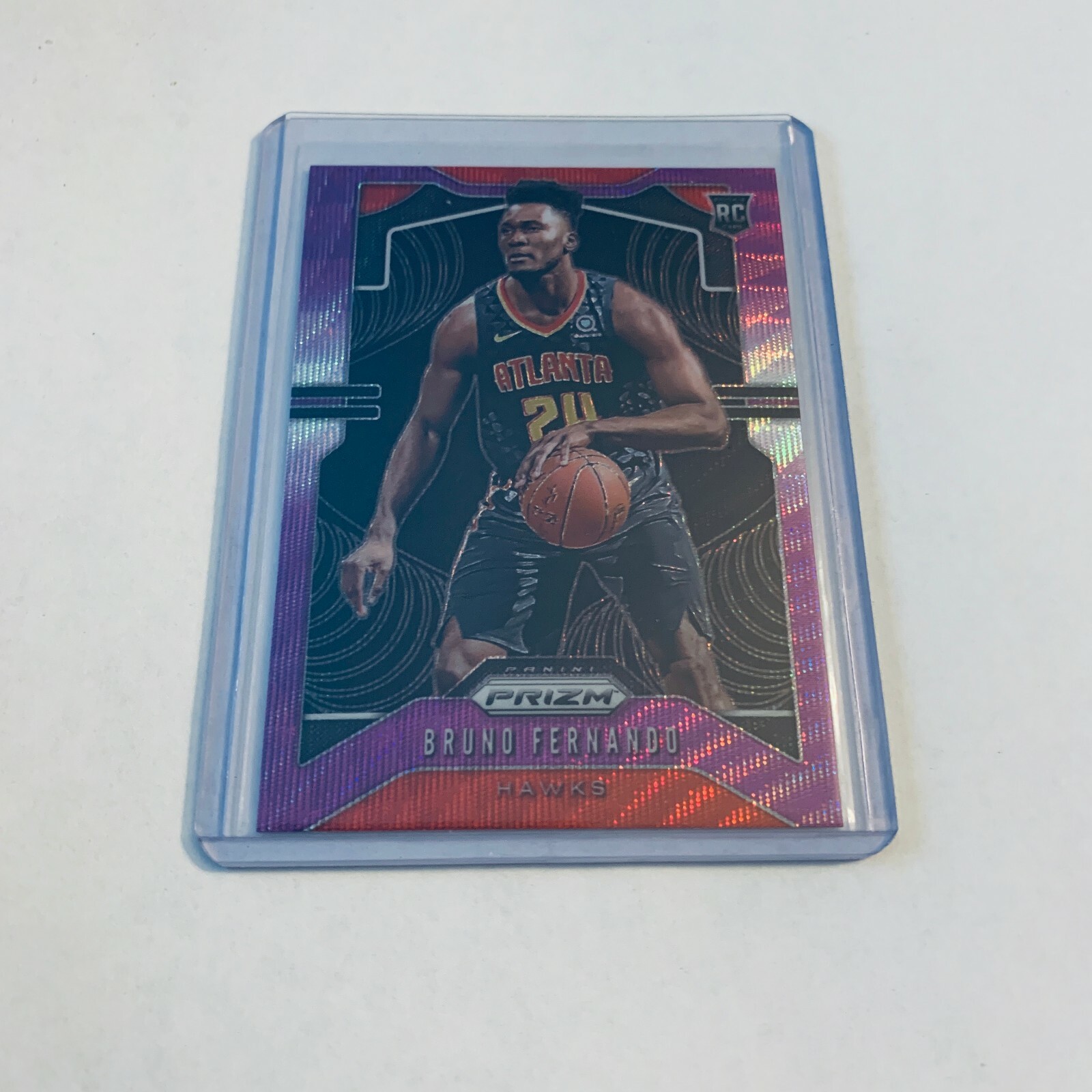 F86685 2019-20 Panini Prizm Prizms Purple Wave #277 Bruno Fernando