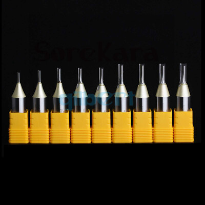 Cut Edge Dia 2-4mm Straight Router Bits Wood End Mill Slotting Milling Cutter