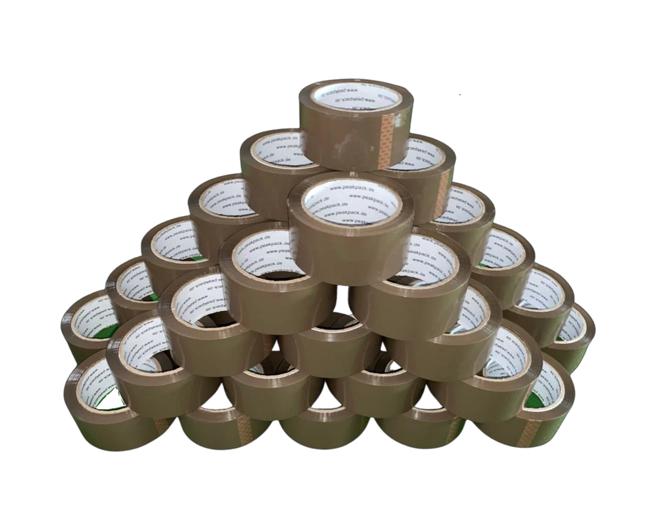 PEAKPACK Nastro adesivo 72 rotoli marrone spessore 40 μm 48 mm x 66 m nastro da imballaggio nastro per pacchi nastro adesivo per pacchi