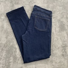 Eileen Fisher Jeans Womens 10 Blue Dark Wash Straight Leg Stretch Capsule Casual