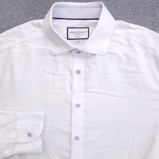 Charles Tyrwhitt Dress Shirt 16.5 36 Classic Fit Non Iron White Twill Cutaway