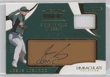 2020 Immaculate Debut Moments Relics Tan Leather 21/99 Jesus Luzardo Auto s3g