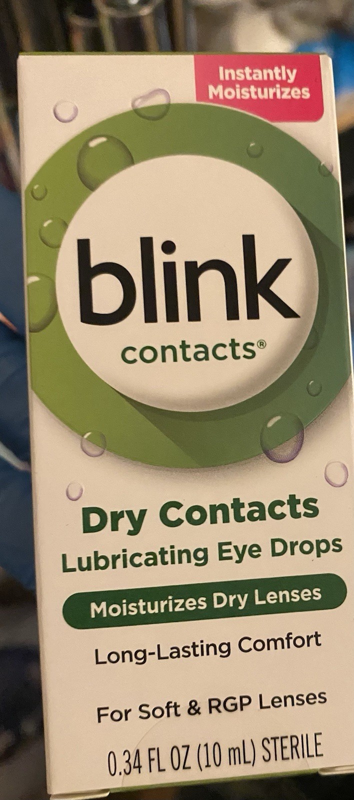 Blink Contacts Lubricating Eye Drops 0.34 oz (10 mL)