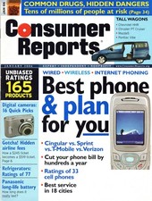 Consumer Reports January 2006 Phones Digital Cameras Tall Wagons Refrigerators