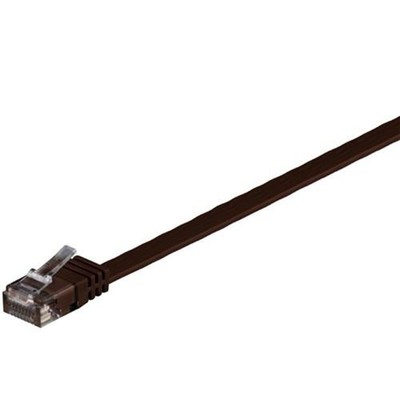 Goobay CAT FLAT 6-0100 U/UTP DUNKELBRAUN 1m CAT 6 Netzw # 95890