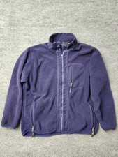 Vintage Columbia Woman's Extra Large Purple Full Zip Fleece Jacket USA Made