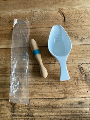 Messkanne Löffel mit Löffel ml 1/2 1/4 Tasse weiß Keramik Gary Rhodes NEU