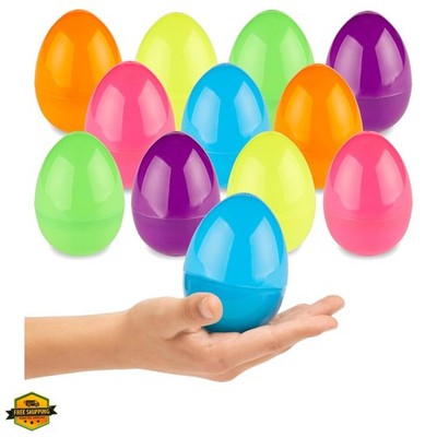 3.5  Unfilled Easter Eggs, 12 pcs Empty Plastic Eggs Fillable with Candy, Pre...