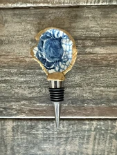 NEW Oyster Wine Bottle Stopper Blue Crab Crawfish Beach Crab Natural Oyster
